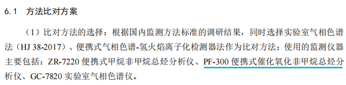 《固定污染源廢氣總烴、甲烷和非甲烷總烴的測定便攜式催化氧化-氫火焰離子化檢測器法》